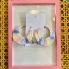 Wanderlust By Abby Colorful Straw Hoops NEW