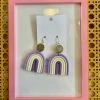 Wanderlust By Abby Purple And Gold Rainbow Earrings