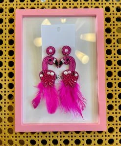 Wanderlust By Abby Flamingo Earrings NEW