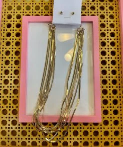 Wanderlust By Abby Stud And Flat Weave Necklace Set