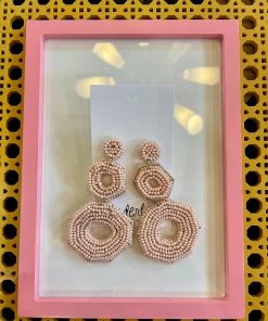 Wanderlust By Abby Beaded Octagon Earrings NEW