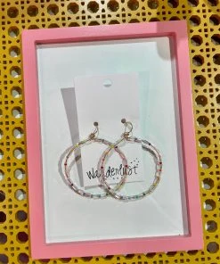 Wanderlust By Abby NEW Rainbow & Clear Hoops