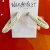 Wanderlust By Abby NEW Off-White Beaded Hoops