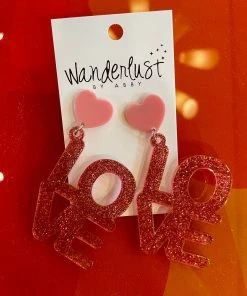 Wanderlust By Abby NEW LOVE Sparkly Statement Earrings