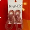 Wanderlust By Abby Pink Glitter Oval Dangles