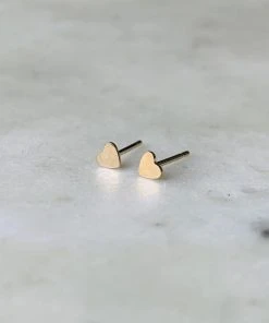 Mimosa Handcrafted Mimosa Heart Studs NEW