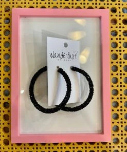 Wanderlust By Abby Chunky Glitter Statement Hoops NEW