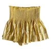 CLOTHING Queen Of Sparkles Yellow Gold Swing Shorts