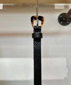 Wanderlust By Abby Black Textured Belt NEW