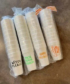 Wanderlust By Abby NEW Assorted Halloween Styrofoam Cups