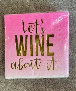 Wanderlust By Abby Let's Wine Napkins