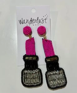 Wanderlust By Abby Lipstick Earrings NEW