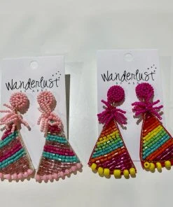 Wanderlust By Abby NEW Party Hat Earrings