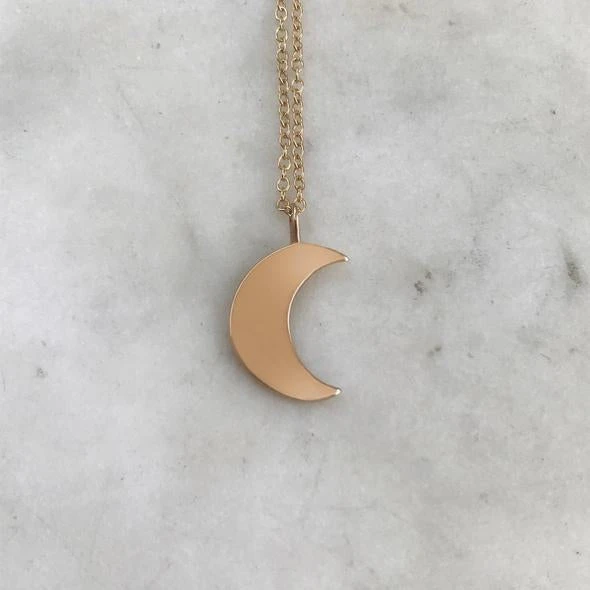 Mimosa Handcrafted Mimosa Crescent Moon Necklace 3 Mimosa Handcrafted Mimosa Crescent Moon Necklace