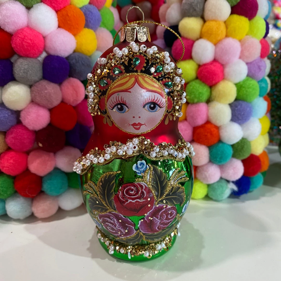Wanderlust By Abby Russian Nesting Doll Ornament DRY GOODS 3 Wanderlust By Abby Russian Nesting Doll Ornament DRY GOODS