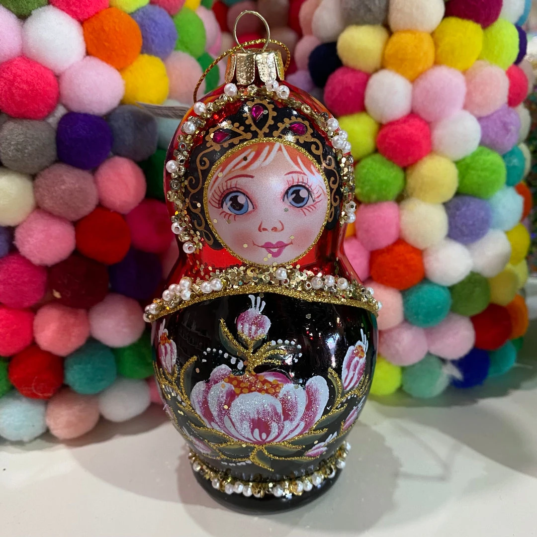 Wanderlust By Abby Russian Nesting Doll Ornament DRY GOODS 4 Wanderlust By Abby Russian Nesting Doll Ornament DRY GOODS
