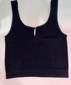 Wanderlust By Abby NEW V-Neck Rib Crop Top