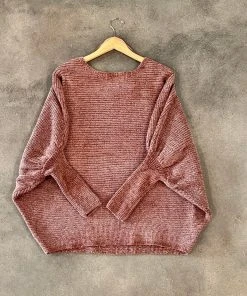 Wanderlust By Abby Cozy Burgundy Sweater