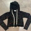 Wanderlust By Abby Wildfox Rainbow Splatter Cropped Hoodie NEW