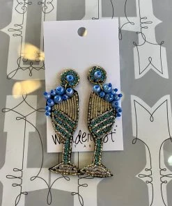 Wanderlust By Abby Beaded Champagne Earrings