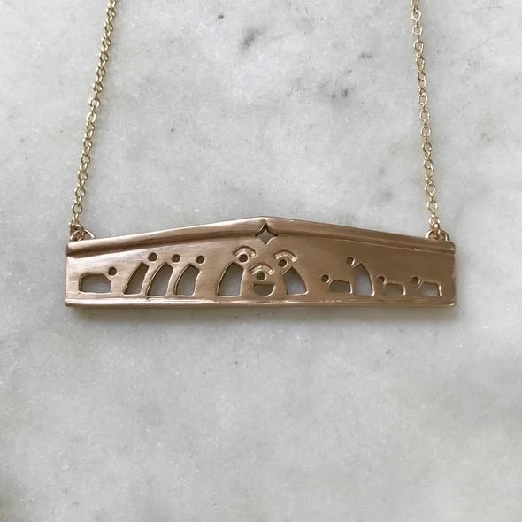 Mimosa Handcrafted Mimosa Nativity Bar Necklace 3 Mimosa Handcrafted Mimosa Nativity Bar Necklace