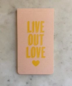 Mimosa Handcrafted NEW Mimosa Live Out Love Letterpress Notebook
