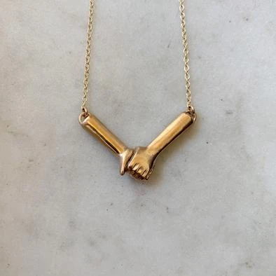 Mimosa Handcrafted Mimosa Hand In Hand Necklace 3 Mimosa Handcrafted Mimosa Hand In Hand Necklace