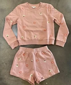 Wanderlust By Abby Floral Embroidered Shorts NEW