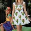 Wanderlust By Abby NEW QOS Fuzzy Cactus Dress