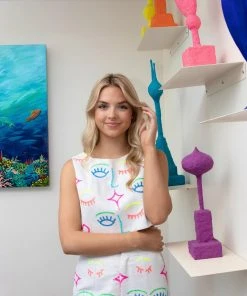 Wanderlust By Abby NEW QOS Sequin Face Tank