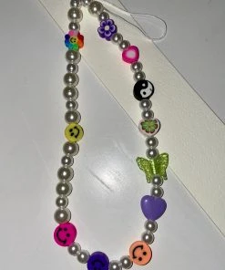 Wanderlust By Abby NEW Smiley Face And Flower Phone Strap