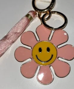 Wanderlust By Abby Smiley Face Flower Key Chain