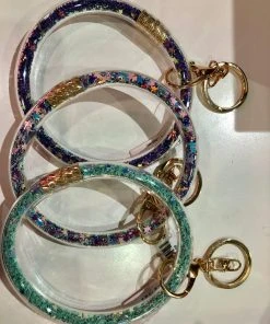 Wanderlust By Abby Glitter Star Key Ring Bracelets NEW