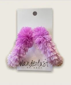 Wanderlust By Abby Lilac Fluff Hoops NEW