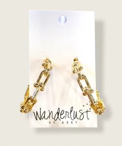 Wanderlust By Abby Chain Link Hoops