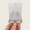 Wanderlust By Abby Flat Chain Hoops NEW