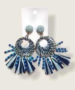 Wanderlust By Abby Ombre Blue Earrings NEW
