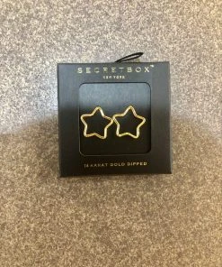 Wanderlust By Abby Gold Star Stud Earrings NEW