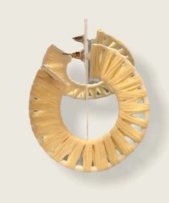 Wanderlust By Abby White Hoop With Straw Detail NEW