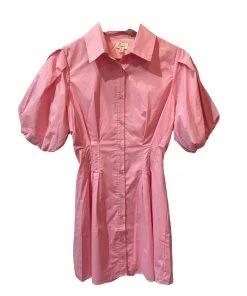 Wanderlust By Abby Balloon Sleeve Shirt Mini Dress