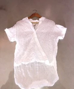 Wanderlust By Abby NEW White Collared Button Up