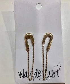 Wanderlust By Abby NEW Safety Chain Earrings
