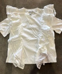 Wanderlust By Abby Lace Trim Detail Ruffle Shirt