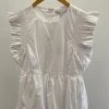 Wanderlust By Abby NEW White Ruffled Babydoll Mini Dress