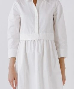 Wanderlust By Abby White Shirt Mini Dress NEW