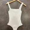 Wanderlust By Abby NEW Knit Rib Square Neckline Cami Bodysuit
