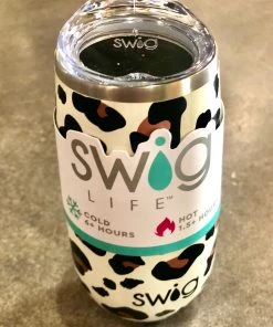 Wanderlust By Abby NEW Swig 6oz Flute- Luxy Leopard