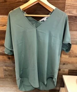 Wanderlust By Abby V Neck Short Sleeve Blouse 2.0