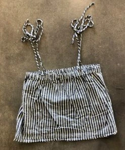 Wanderlust By Abby NEW Tie Strap Striped Shirt