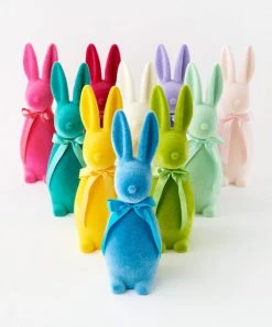 Wanderlust By Abby NEW Flocked Button Nose Bunny